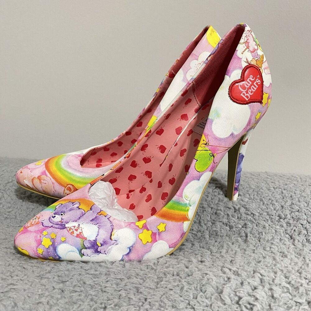 Iron Fist x Care Bears High Heel Shoes Womens 7 Pink Pastel 4 Inch Platform